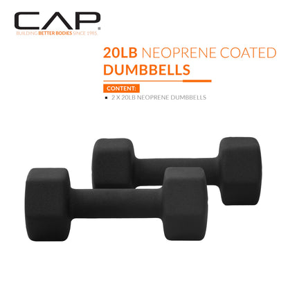 CAP Barbell dumbbell weights - neoprene material and multiple colors available