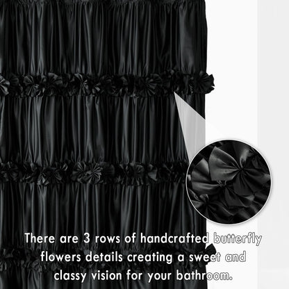 Curtain — Ruffled design for bathroom by Homechoice Decor 72 x 72