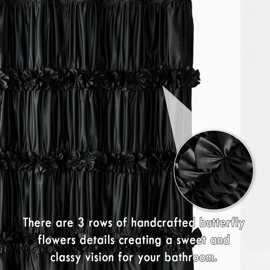 Curtain — Ruffled design for bathroom by Homechoice Decor 72 x 72