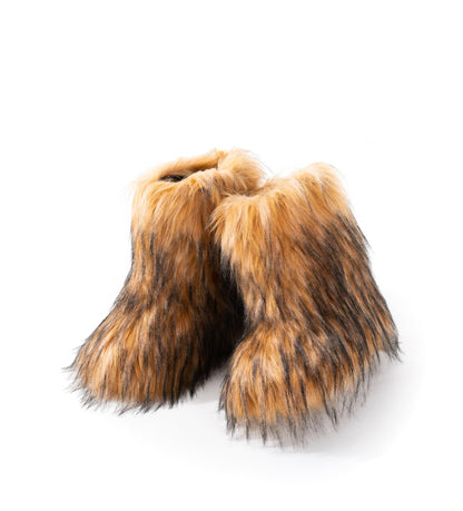 IXU women's faux fur boot — comfy plush warm mid-calf design