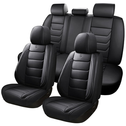 Vehicle seat cover — Full coverage faux leather for 5 seats by Isen-CoverAuto