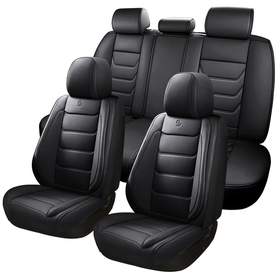 Vehicle seat cover — Full coverage faux leather for 5 seats by Isen-CoverAuto