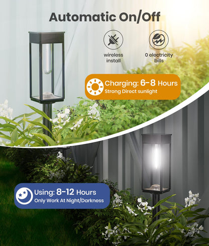 Light fixture — Alfiot solar pathway lights with IP65 waterproof design
