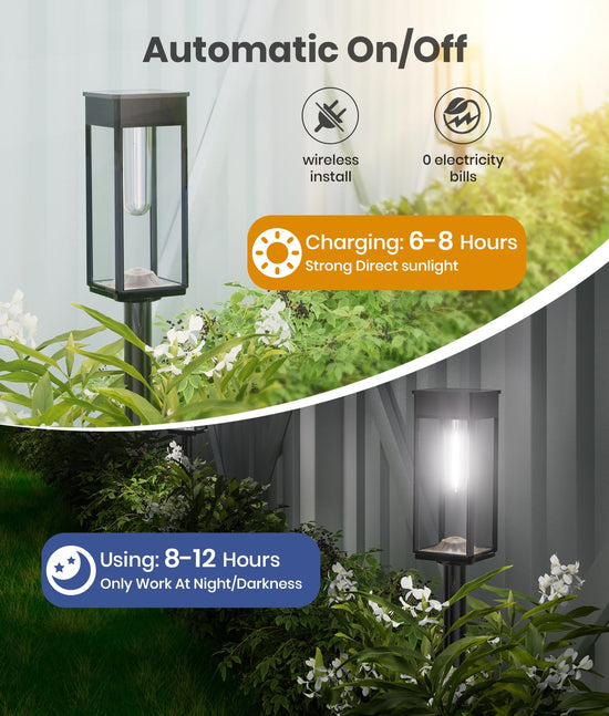 Light fixture — Alfiot solar pathway lights with IP65 waterproof design