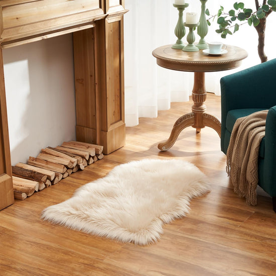EasyJoy shaggy area rug — ultra soft faux fur design for home use