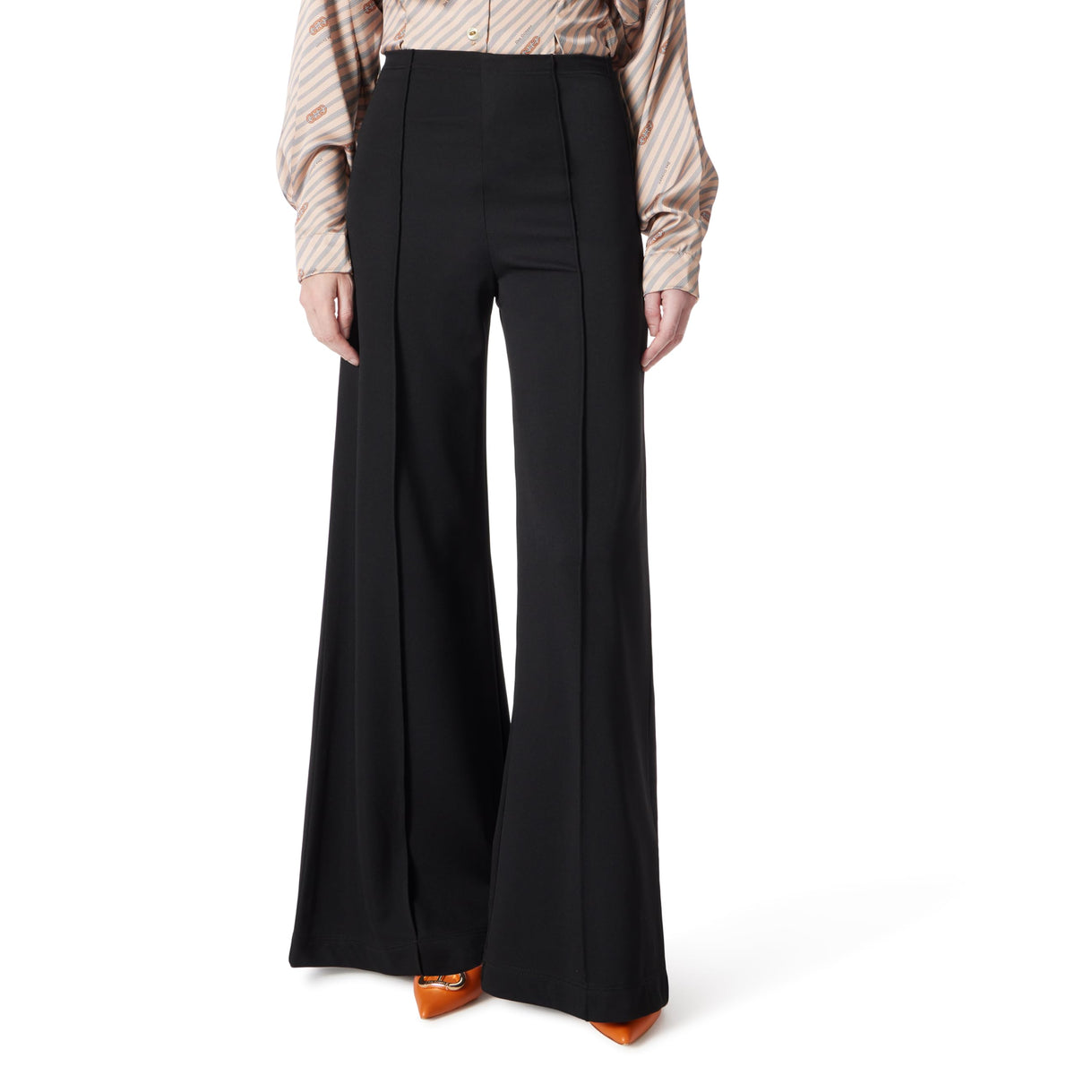 DEE OCLEPPO Women's high rise pull on pin tuck pants