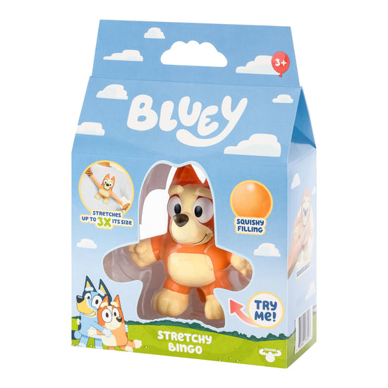 Stretchy Bluey toy figure - super stretchy design with squishy filling