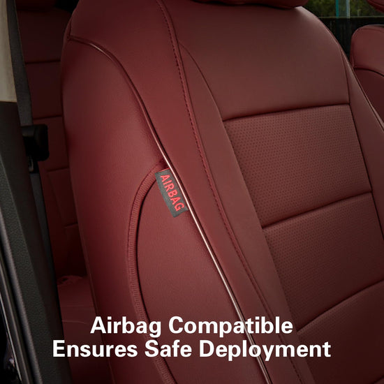 EKR Santa Fe seat covers — faux leather burgundy for Hyundai Santa Fe 2019-2023