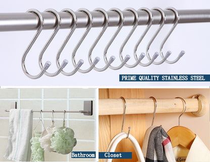 Storage hook — Evob 20 pack stainless steel S shaped hangers for various uses