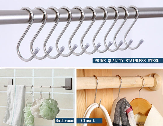 Storage hook — Evob 20 pack stainless steel S shaped hangers for various uses