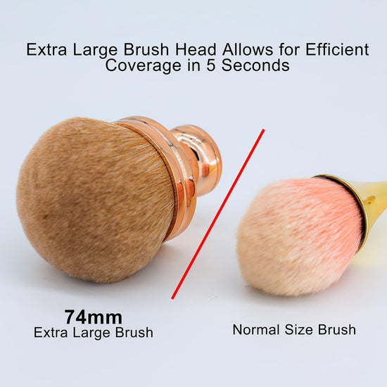 Extra large body makeup brush - 74mm wide-headed kabuki brush with drawstring bag