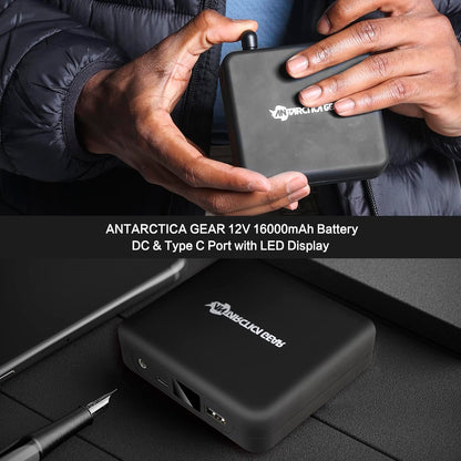 ANTARCTICA GEAR Heated Jacket, Lightweight Heating Jackets with 12V Power Bank, 6 Areas Winter Coat for Men and Women
