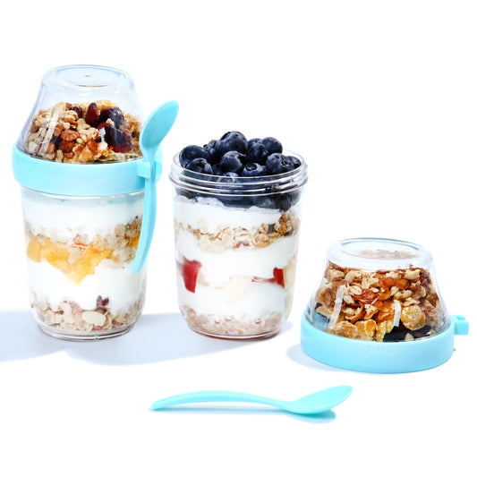 Felli food storage container with lid compartment for overnight oats