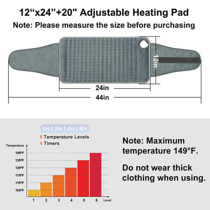 Electric heating pad — relief for back pain and period cramps