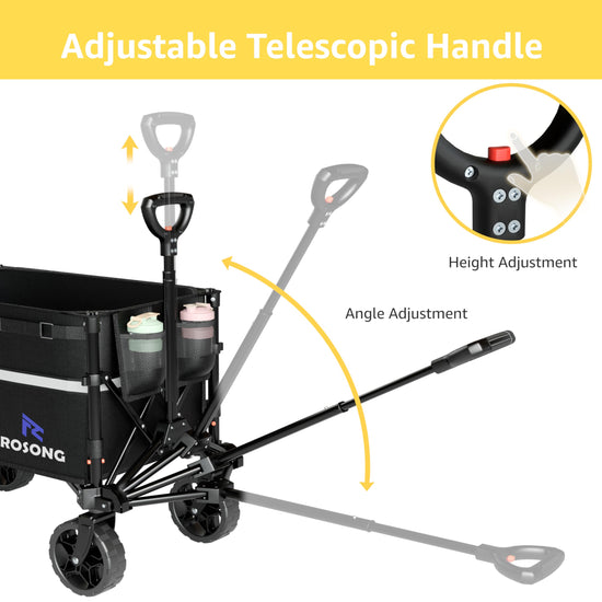 ROSONG collapsible wagon cart — heavy duty foldable design for versatile use