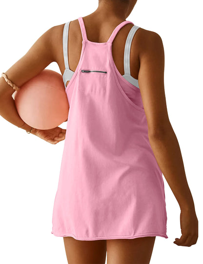 VIUTIL womens athletic dress with built-in shorts