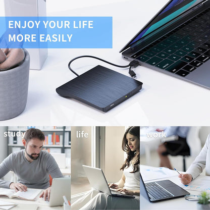 Optical disc drive — Slim and portable USB 3.0 and Type-C reader and writer for multiple systems