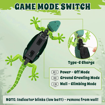 HYES wall crawler gecko - remote control wall crawling robot toy for ages 4-8
