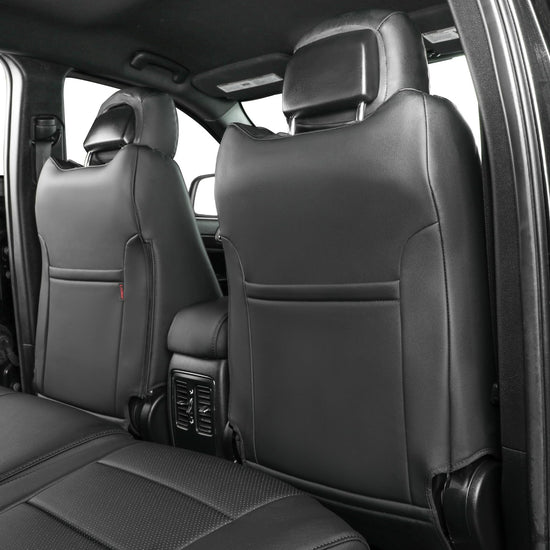Vehicle seat cover — Custom fit for Jeep Wrangler 2018-2026, faux leather black