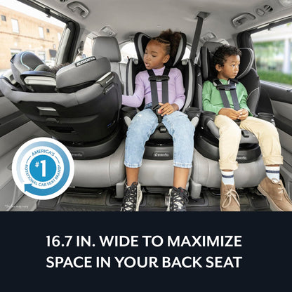 Evenflo Revolve360 Slim car seat — 2-in-1 rotational design with quick clean cover
