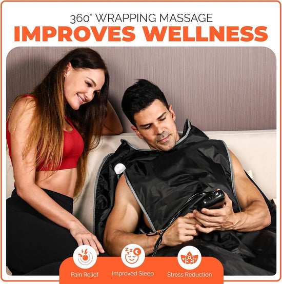 MySauna XL infrared sauna blanket - fits him and her, includes carry bag and control panel