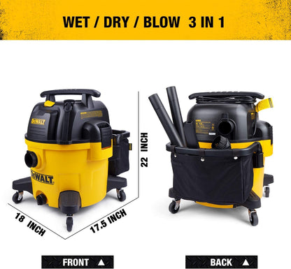 DEWALT vacuum cleaner — 9 gallon poly wet/dry design for workshop and jobsite.
