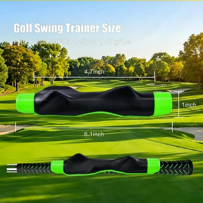 Crilano Golf Grip Trainer,Right Hand Golf Club Grip Swing Training for Improved Hand Positioning Improve Swing Consistency (Green)