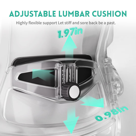 Ergonomic office chair — adjustable lumbar support and rotatable headrest