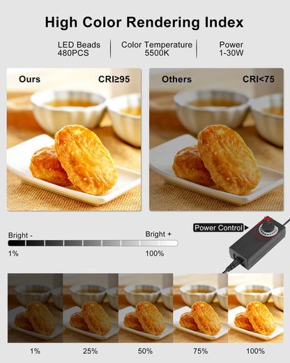Camera stage lighting modifier — PULUZ portable photo studio with dimmable LEDs and backdrops 16x16 inch
