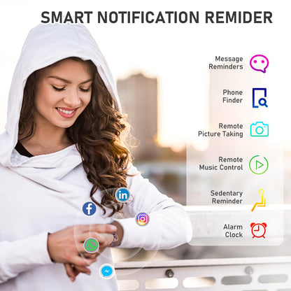 Fitness Tracker for Women Men with Heart Rate/Blood Pressure/Calories/Pedometer, Activity Tracker with 1.1"" AMOLED Screen, Waterproof Step Tracker for Android iPhones