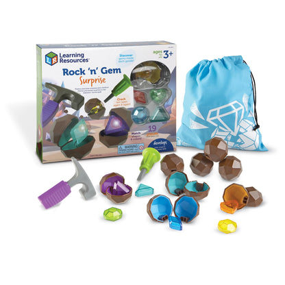 Learning Resources Rock 'n gem surprise activity set — sorting and counting skills 19 pieces ages 3+