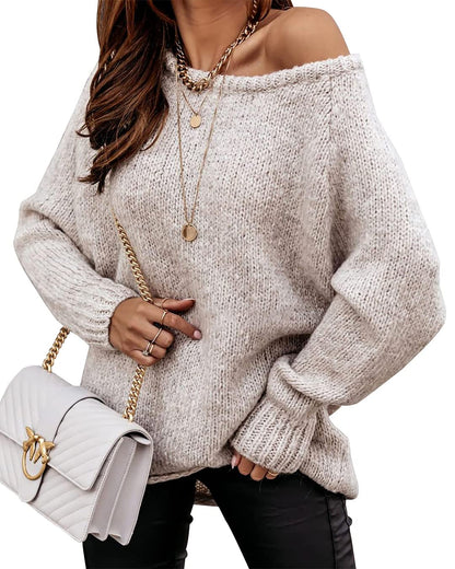 BTFBM sweater - oversized ribbed knit pullover in solid color