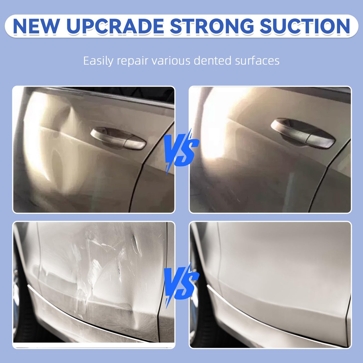 Tvhori Car Dent Puller, 3-Pack Car Handheld Puller,Upgraded Model Car Dent Puller Kit,Strong Car Dent Remover.Repair kit for car Bodies, Glass,Ceiling and Moving Objects(Blue).