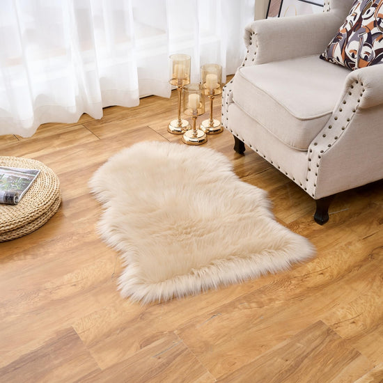 EasyJoy shaggy area rug — ultra soft faux fur design for home use