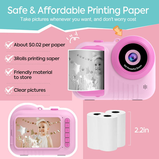 Digital camera — instant print for kids