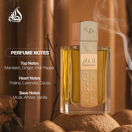 Lattafa Angham Eau de Parfum - Long-lasting unisex fragrance with citrus and lavender notes