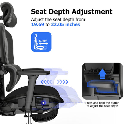PatioMage ergonomic office chair — 3D adjustable armrest and high back design