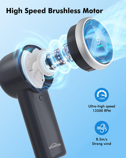 WHATOOK electric fan — portable mini fan with 10 hours battery life and USB rechargeability