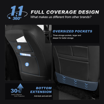 AOMSAZTO vehicle seat cover — Custom fit faux leather for Ford Fusion 2013-2020