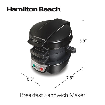 Hamilton Beach countertop griddle appliance with egg cooker ring