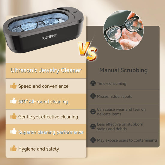 Kunphy Jewelry Cleaner — Professional ultrasonic solution for all metals and rings