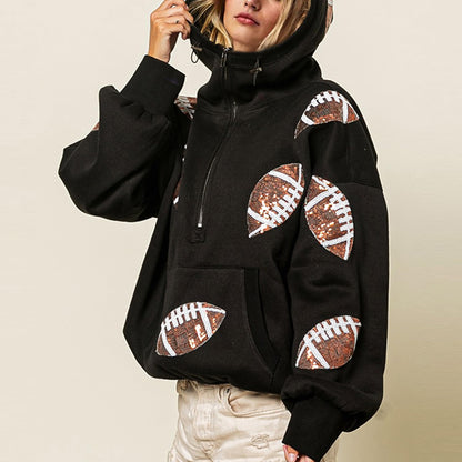 SeekMe sweatshirt with sequin detail and pockets