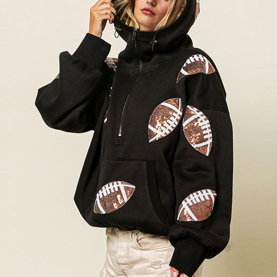 SeekMe sweatshirt with sequin detail and pockets