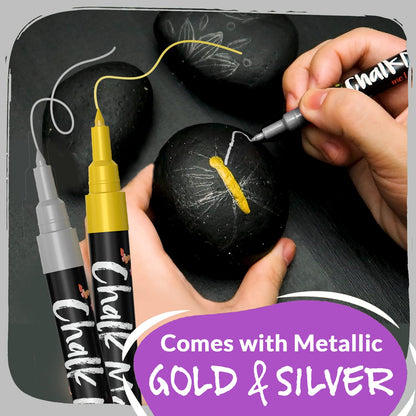Chalkola marking pens with silver and gold