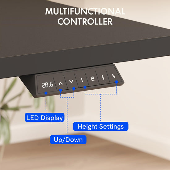 FLEXISPOT EN2 desk — height adjustable with clamp power strip and cable management