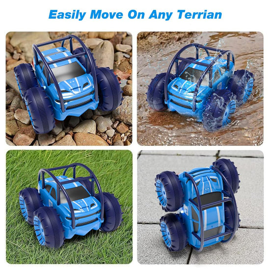 MaxTronic non-riding toy vehicle — Amphibious remote control car with 360° flips rotation and 4WD