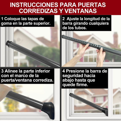 Doorstop — Heavy duty adjustable security bar for home and travel by AceMining