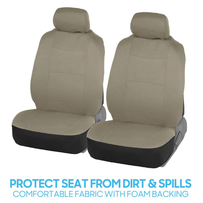 BDK PolyPro car seat covers - Full set in solid beige for front and rear seats