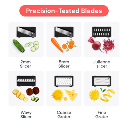 Fullstar food slicer — versatile kitchen gadget with safety glove and multiple functions