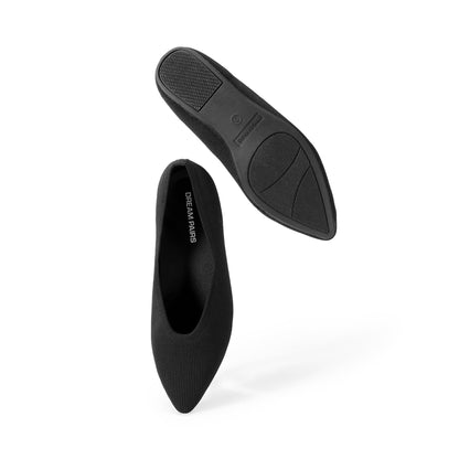 DREAM PAIRS pointed toe flats — Comfortable dressy knit ballet flats with arch support